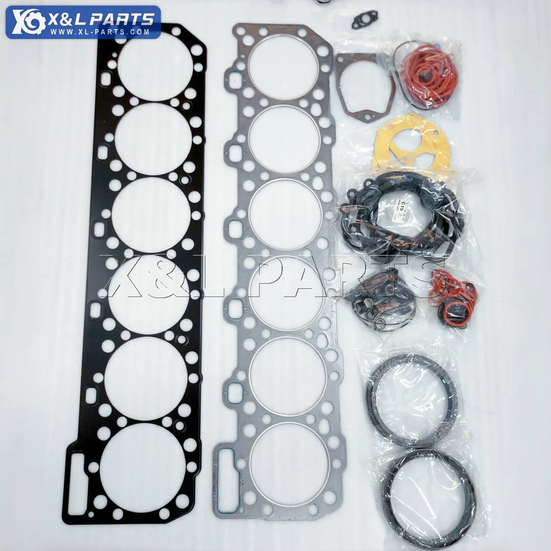 X&L C15 Cylinder Head Full Overhaul Gasket Kit for CAT Excavator Engine Parts