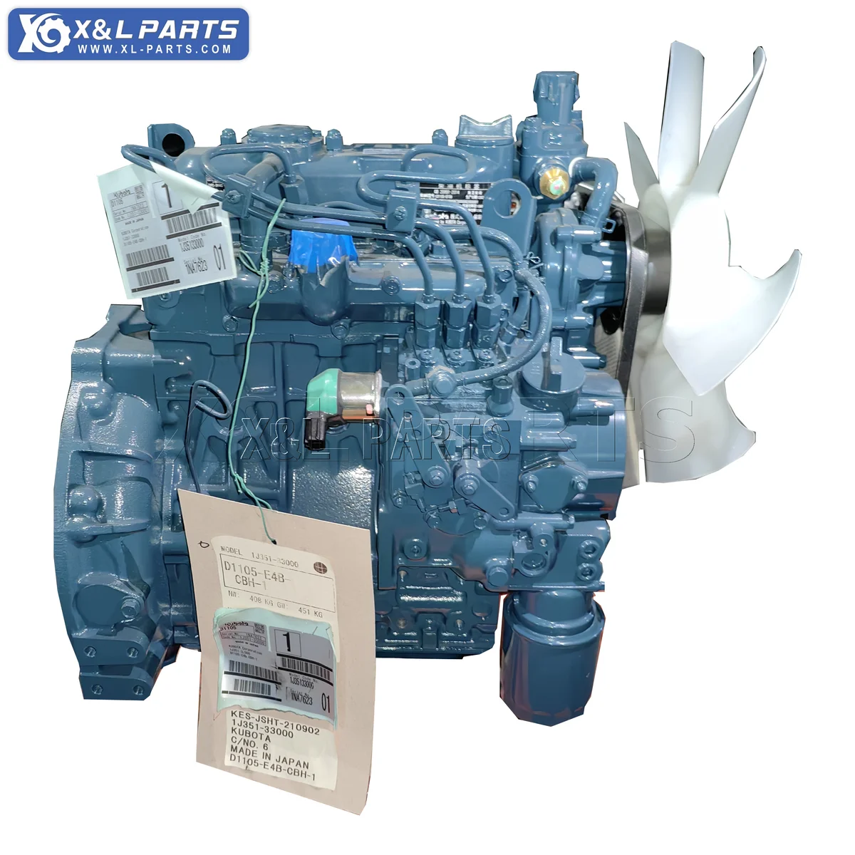 X&L D1105 Diesel Engine Assembly for Kubota Excavator Parts
